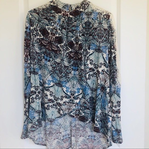 Free People Nouveau Blouse Boho Lace Top - Picture 4 of 8